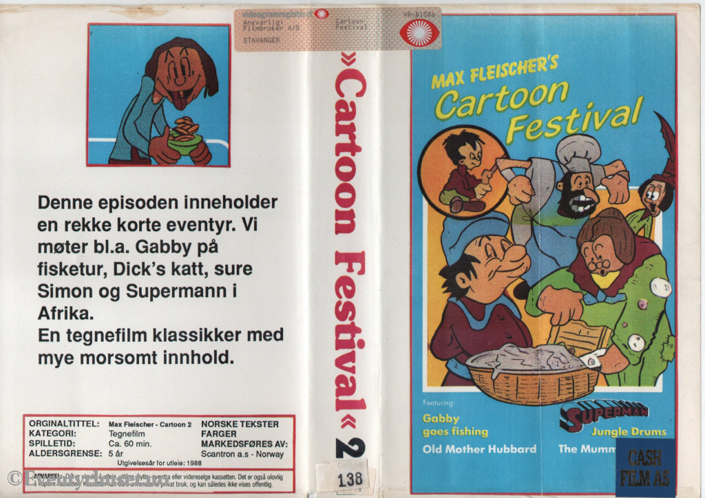 Download / Stream: Max Fleischer’s Cartoon Festival. Vol. 2. VHS Big Box. Norwegian subtitles. VHS