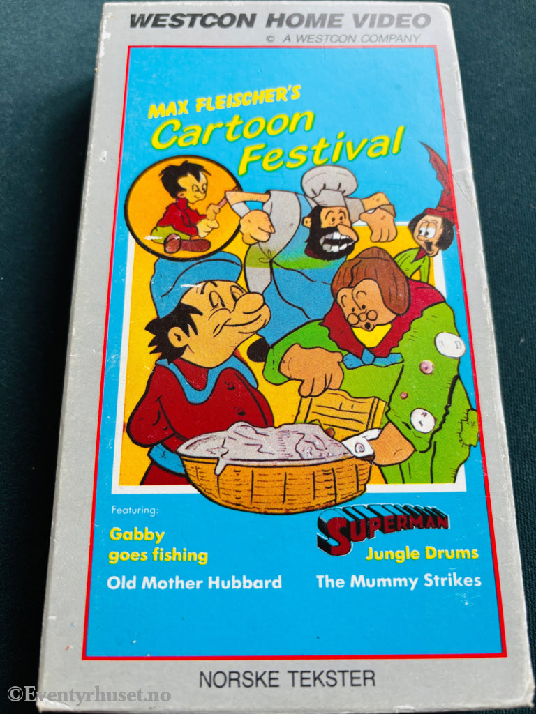 Download / Stream: Max Fleischer’s Cartoon Festival. Vol. 2. VHS slipcase. Norwegian subtitles. VHS