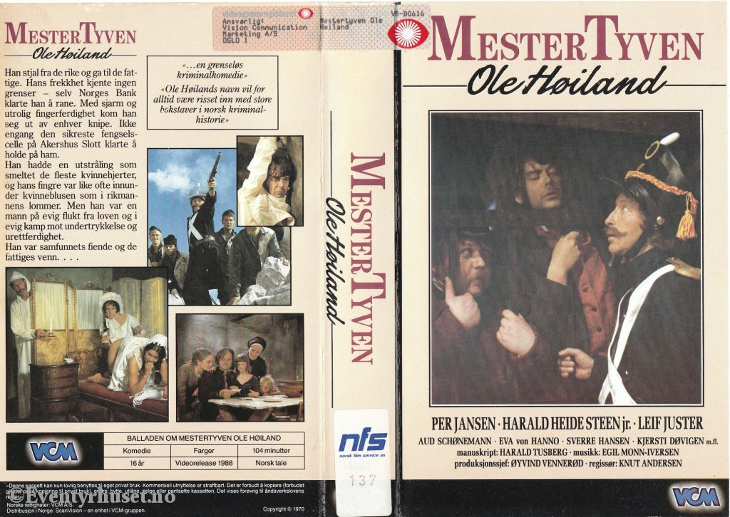 Download / Stream: Mestertyven Ole Høiland. 1988. Vhs Big Box. Norwegian.
