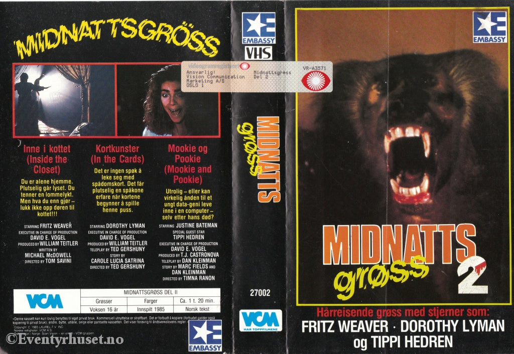 Download / Stream: Midnattsgrøss 2. 1985. Vhs Big Box. Norwegian Subtitles.