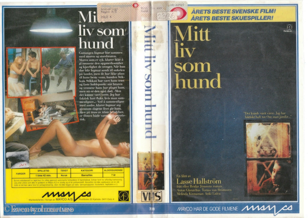 Download / Stream: Mitt Liv Som Hund. 1985. Vhs Big Box. Norwegian Subtitles.