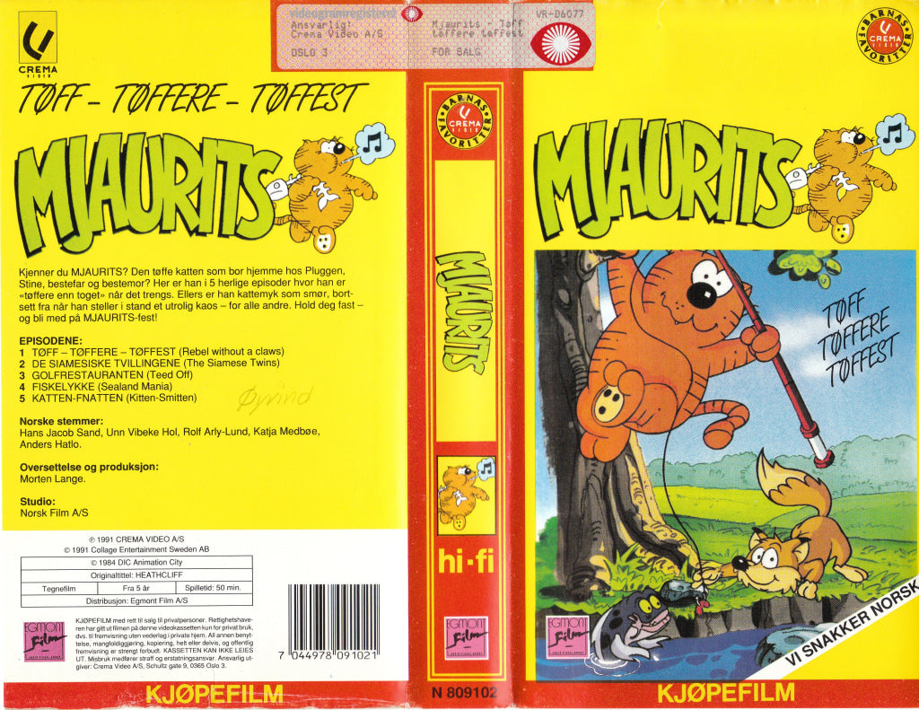 Download / Stream: Mjaurits. 1984/91. VHS SB. Norwegian dubbing. VHS