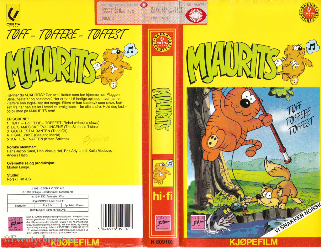 Download / Stream: Mjaurits. 1984/91. VHS SB. Norwegian dubbing. VHS