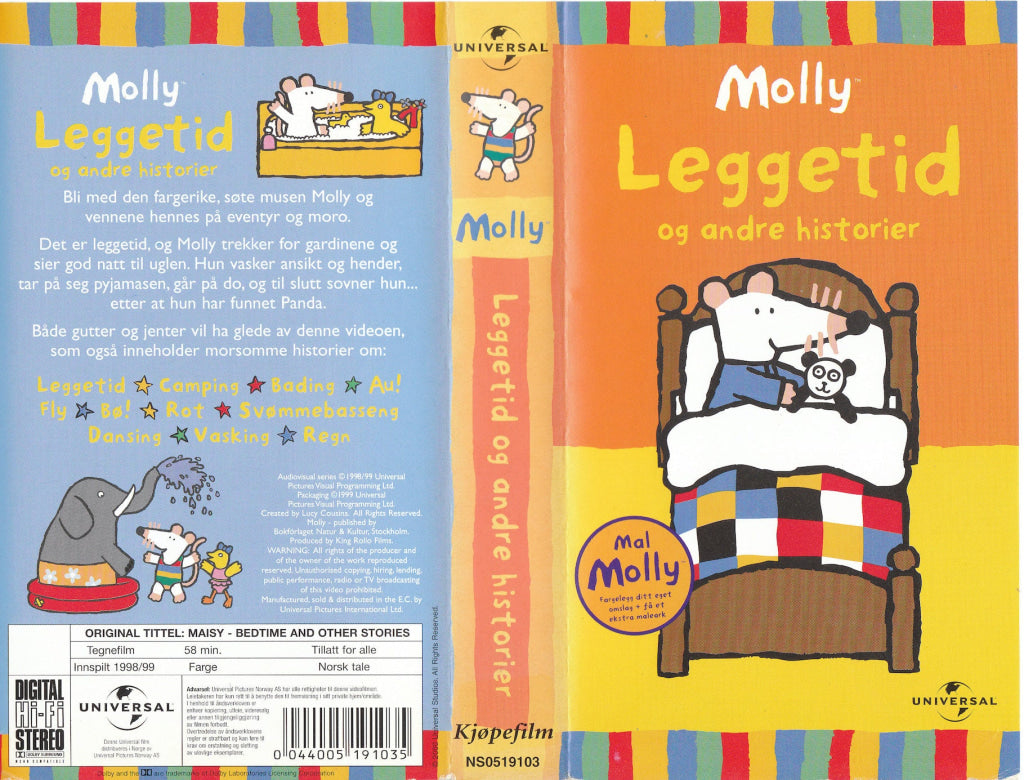 Download / Stream: Molly - Leggetid mfl. 1998/99. VHS SB. Norwegian dubbing. VHS