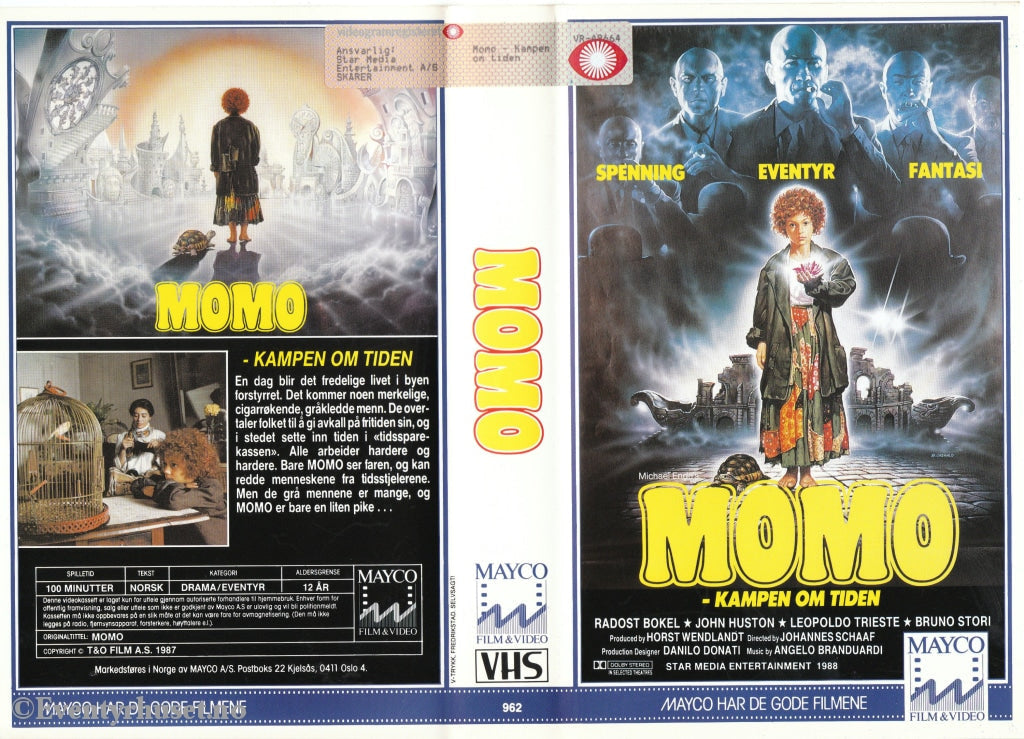 Download / Stream: Momo - Kampen Om Tiden. 1987. Vhs Big Box. Norwegian Subtitles.