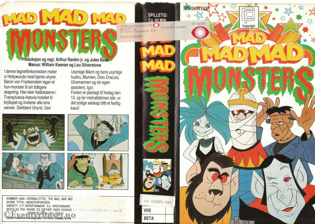 Download / Stream: Monsterparaden (Mad Mad Monsters). 1972 Vhs Big Box. Norwegian Subtitles.