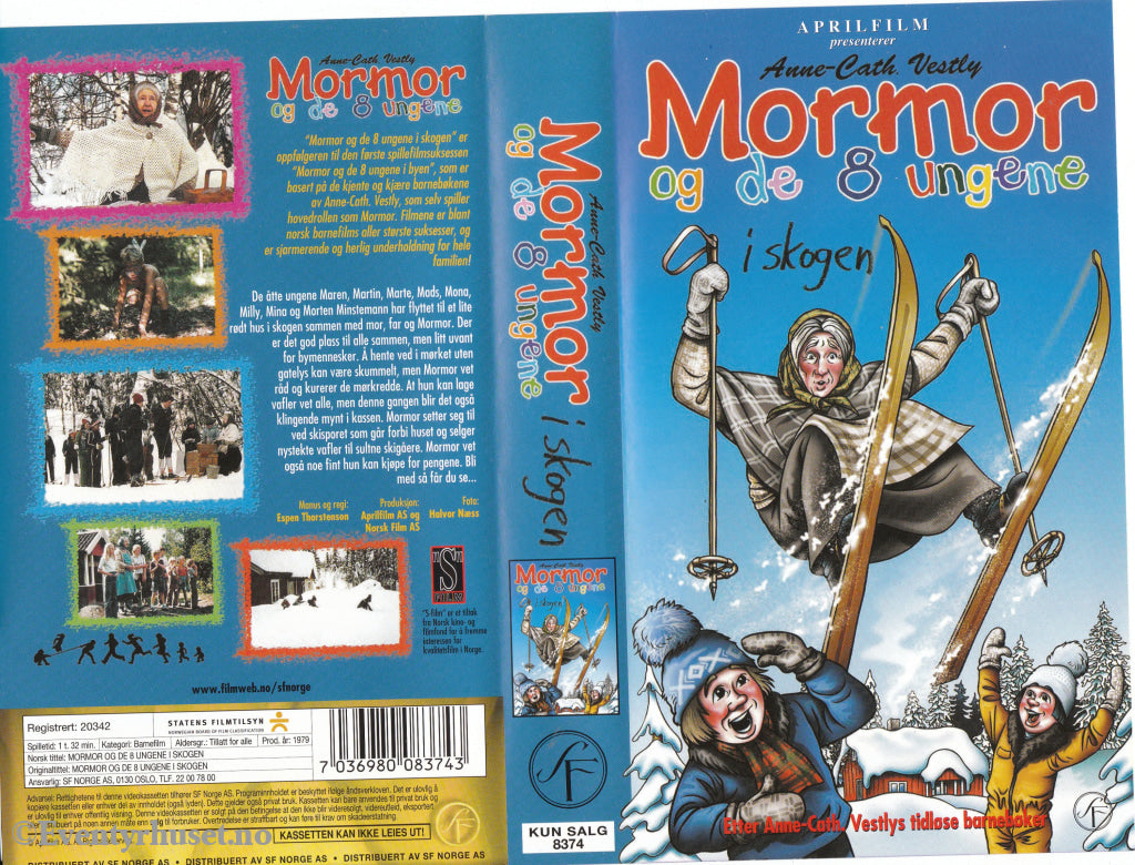 Download / Stream: Mormor og de 8 ungene i skogen. 1979. VHS SB. Norwegian. VHS