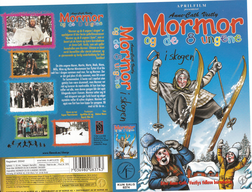 Download / Stream: Mormor og de 8 ungene i skogen. 1979. VHS SB. Norwegian. VHS
