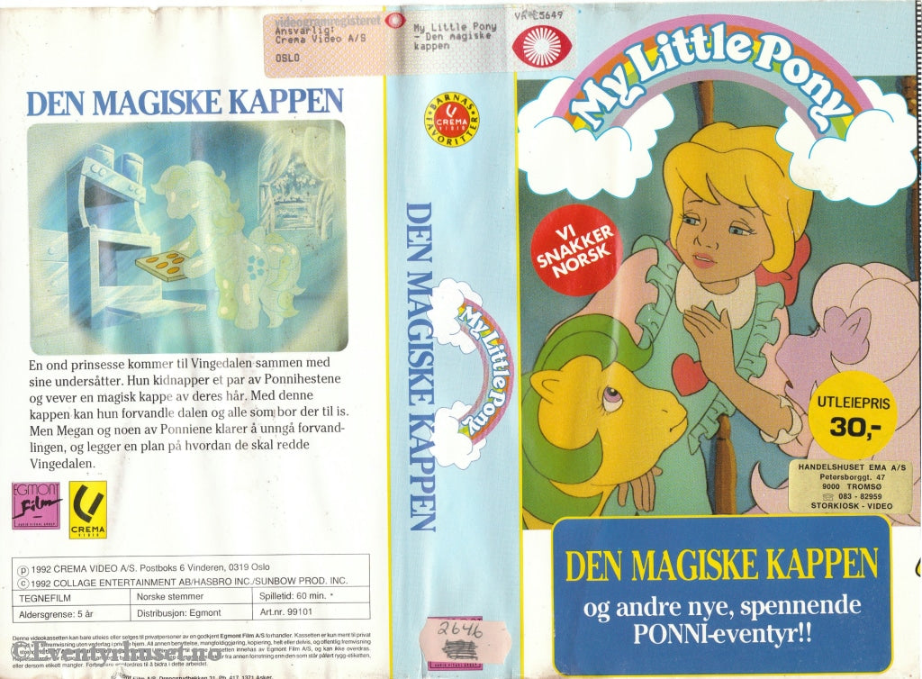 Download / Stream: My Little Pony. Den Magiske Kappen Mfl. Vhs. Norwegian. Stream Vhs