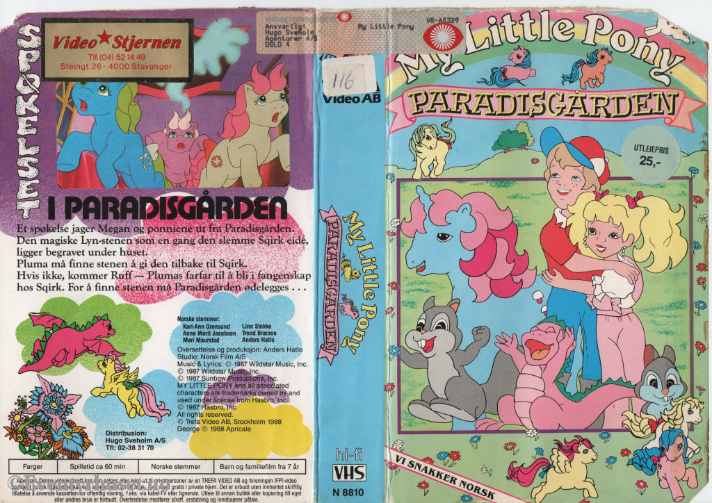 Download / Stream: My Little Pony. Paradisgården. 1987. VHS Big Box. Norwegian dubbing. VHS