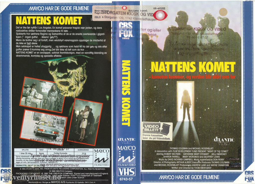 Download / Stream: Nattens Komet. 1984. Vhs Big Box. Norwegian Subtitles.