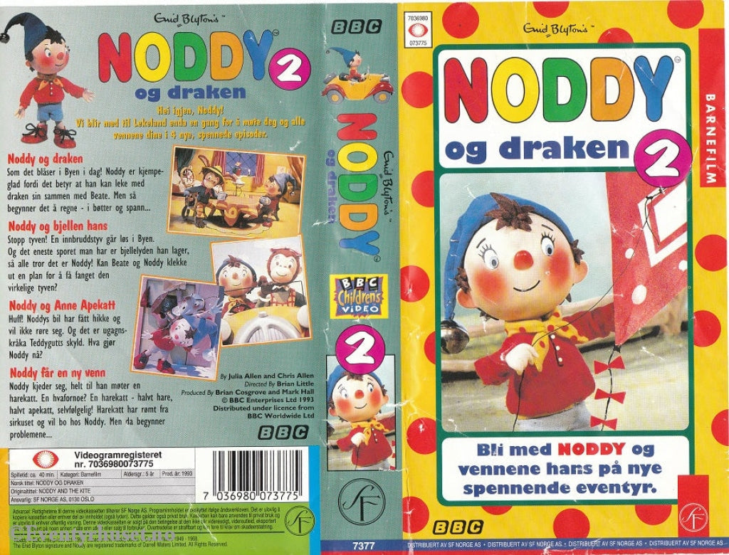 Download / Stream: Noddy. Vol. 2. Noddy Og Draken. 1993. Vhs. Norwegian Dubbing. Vhs