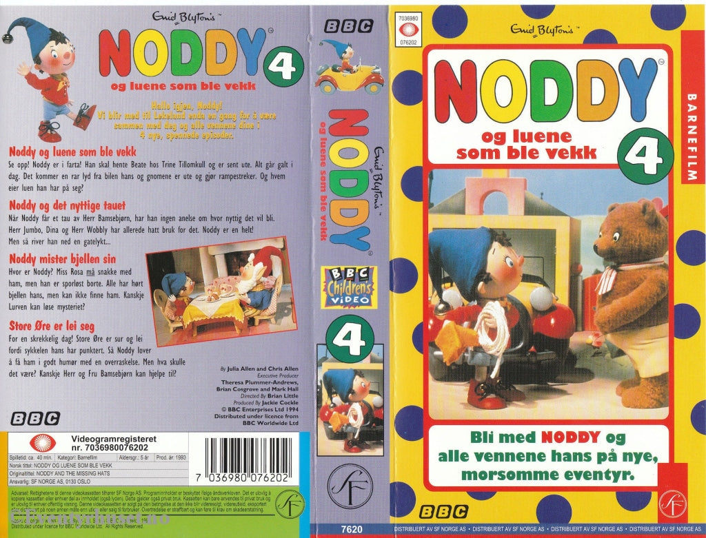 Download / Stream: Noddy. Vol. 4. Noddy Og Luene Som Ble Vekk. 1993. Vhs. Norwegian Dubbing. Vhs