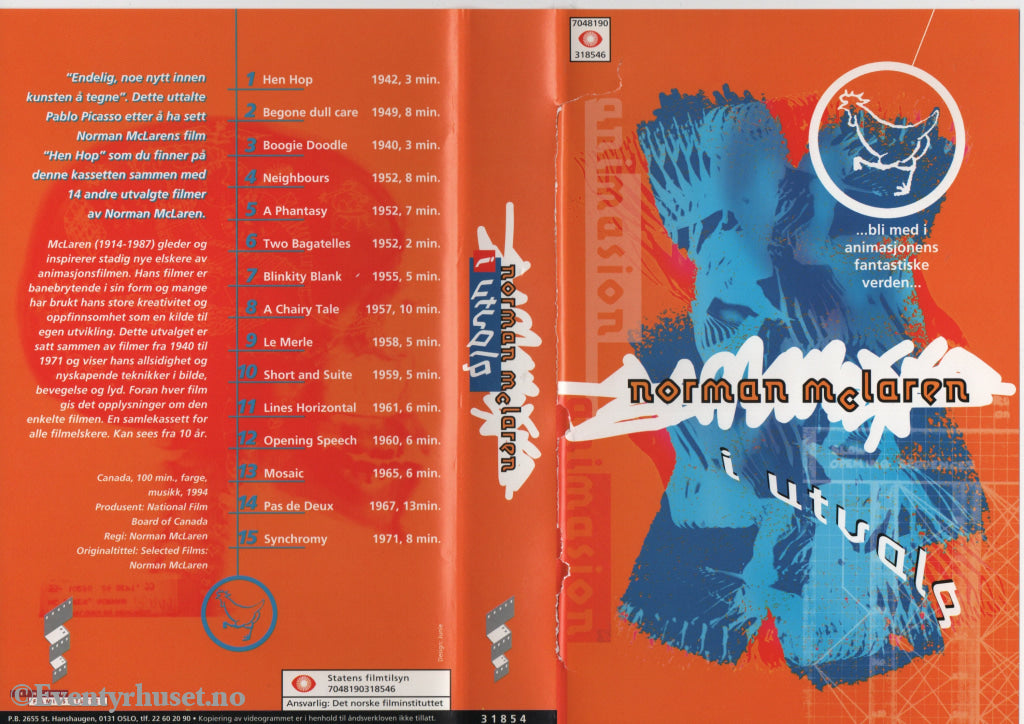 Download / Stream: Norman McLaren i utvalg. 1994. VHS Big Box. Norwegian subtitles. VHS