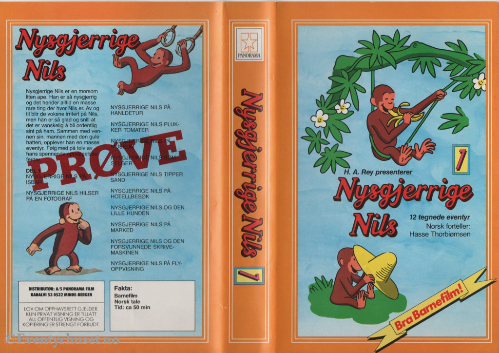 Download / Stream: Nysgjerrige Nils. Vol. 1. VHS Big Box. Norwegian dubbing. VHS