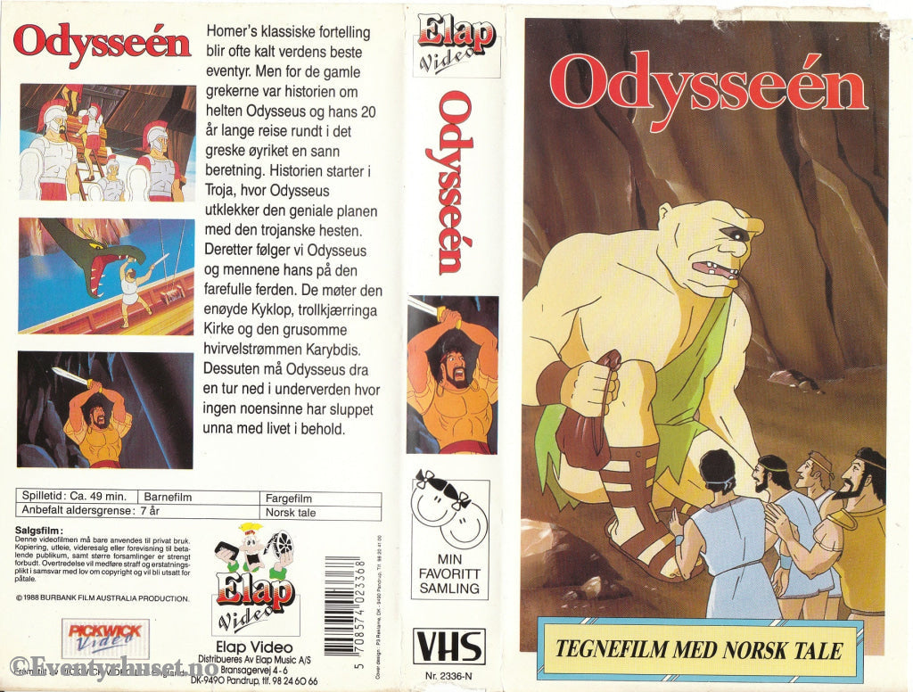 Download / Stream: Odysseén. 1988/90. Vhs. Norwegian Dubbing. Vhs