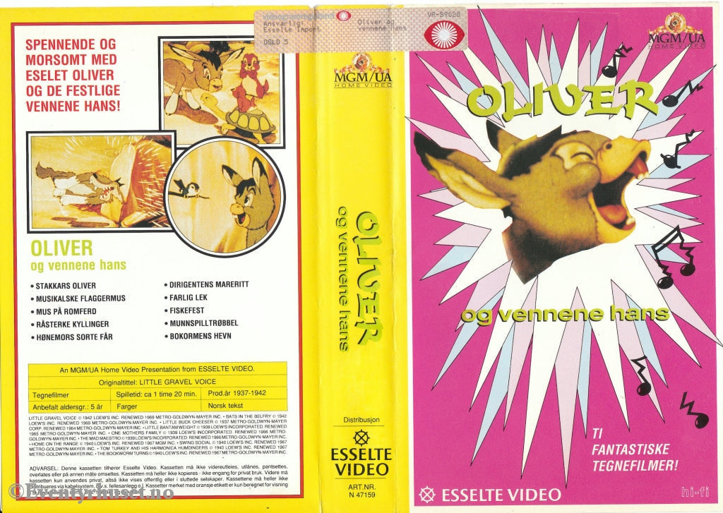 Download / Stream: Oliver Og Vennene Hans. 1937-1942. Vhs Big Box. Norwegian Subtitles.