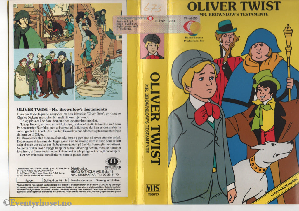 Download / Stream: Oliver Twist. 1987. VHS Big Box. Norwegian dubbing. VHS