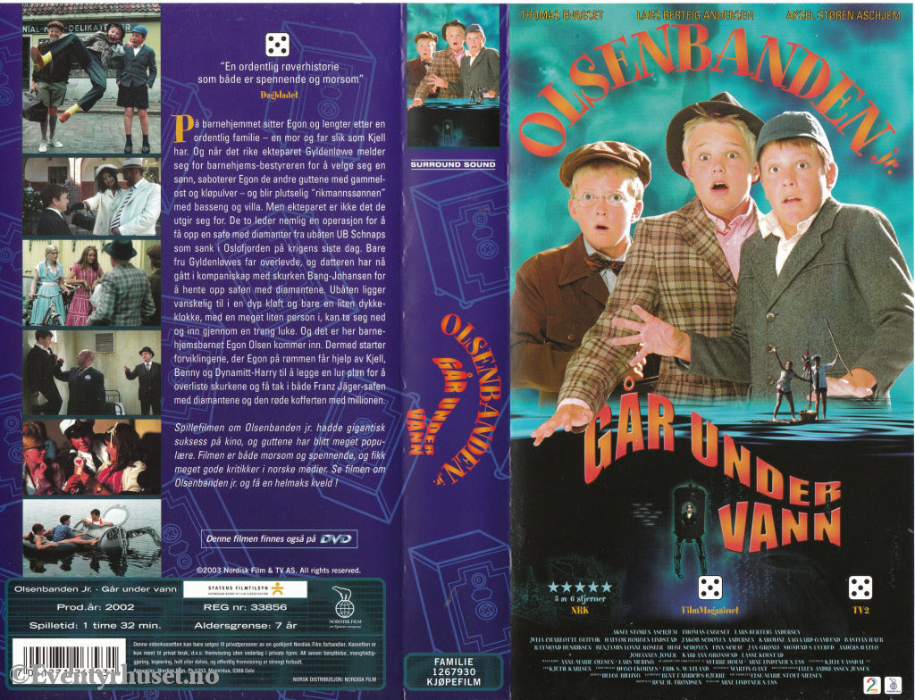 Download / Stream: Olsenbanden Junior går under vann. 2002. VHS SB. Norwegian. VHS