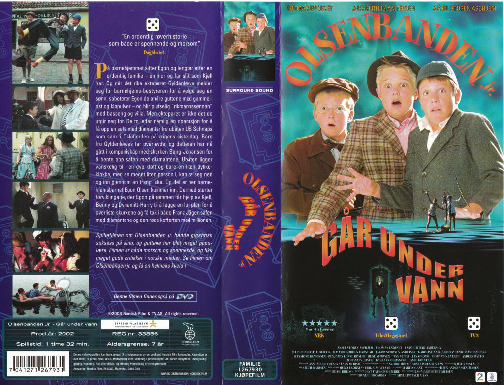 Download / Stream: Olsenbanden Junior går under vann. 2002. VHS SB. Norwegian. VHS