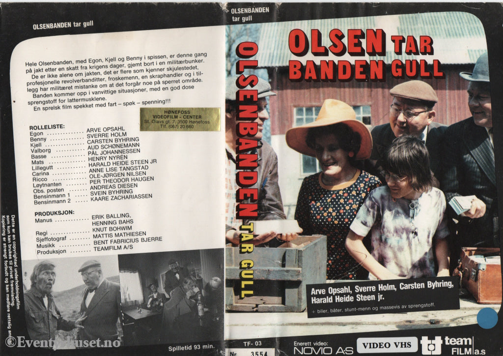 Download / Stream: Olsenbanden. Vol. 3. Olsenbanden tar gull. 1972. VHS Big Box. Norwegian. VHS