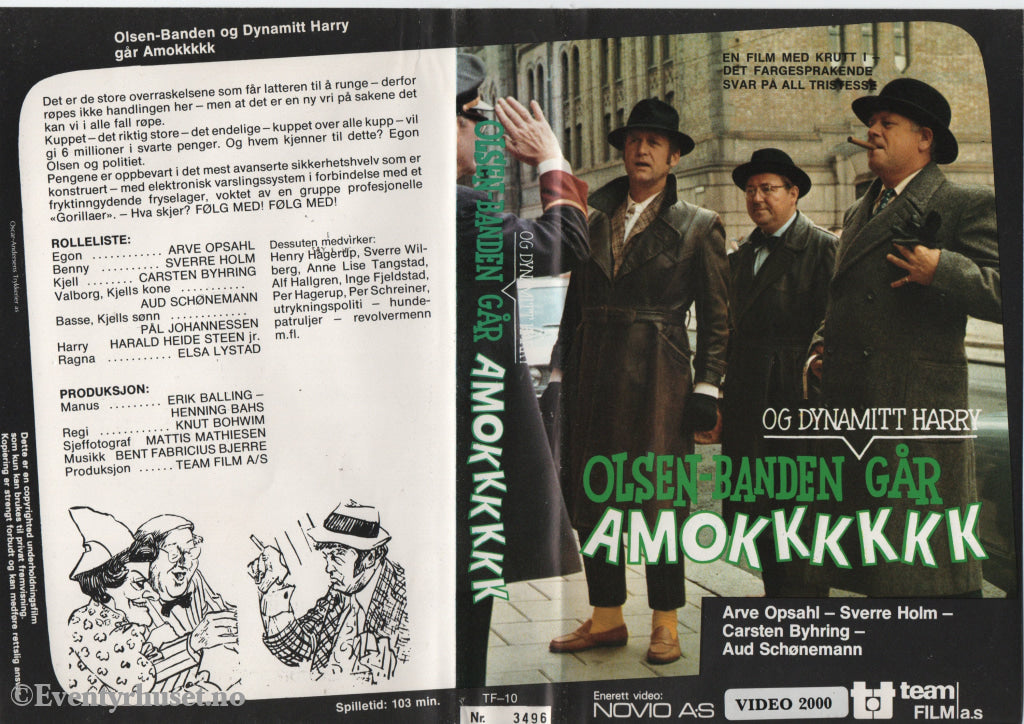 Download / Stream: Olsenbanden. Vol. 4. Olsenbanden og Dynamitt-Harry går amokk. 1973. VHS Big Box. Norwegian. VHS