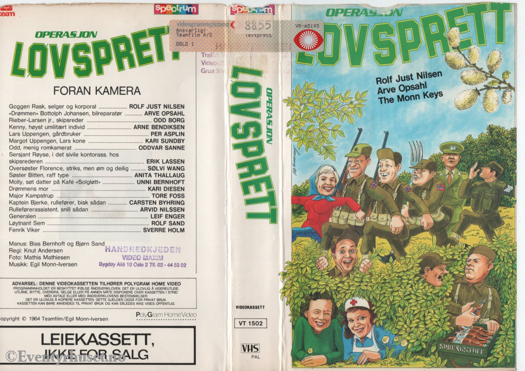 Download / Stream: Operasjon Løvsprett. 1964. VHS Big Box. Norwegian. VHS