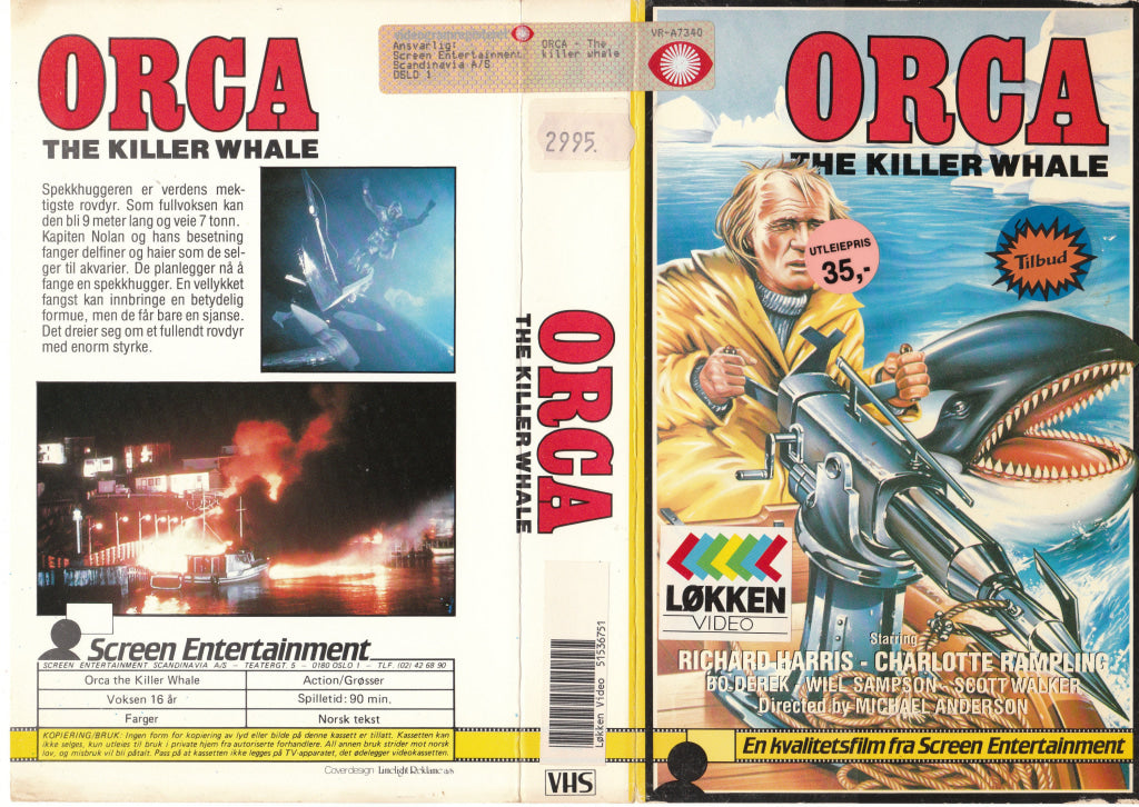 Download / Stream: Orca - The Killer Whale. 1977. Vhs Big Box. Norwegian Subtitles.