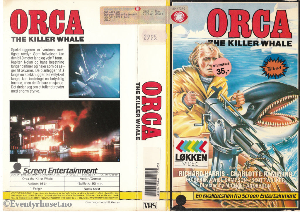 Download / Stream: Orca - The Killer Whale. 1977. Vhs Big Box. Norwegian Subtitles.
