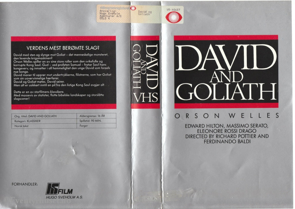 Download / Stream: Orson Welles - David & Goliath. Vhs Big Box. Norwegian Subtitles.