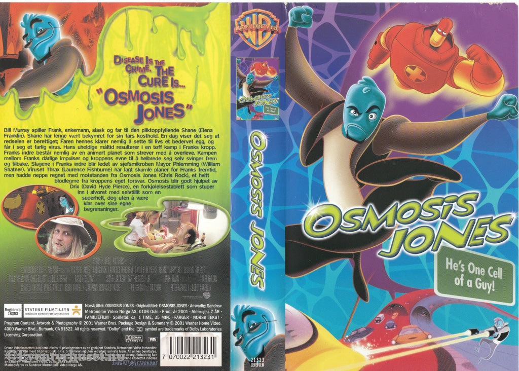 Download / Stream: Osmosis Jones. Vhs. Norwegian Subtitles. Vhs
