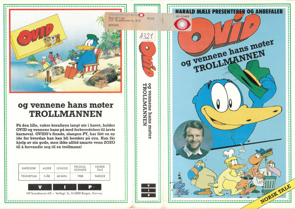 Download / Stream: Ovid Og Vennene Hans Møter Trollmannen. 1988. Vhs Big Box. Norwegian Dubbing.