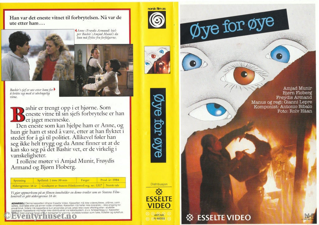 Download / Stream: Øye For Øye. 1984. Vhs Big Box. Norwegian.