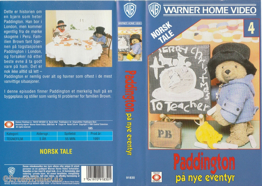 Download / Stream: Paddington. Vol. 4. Paddington På Nye Eventyr. 1991. Vhs. Norwegian Dubbing. Vhs