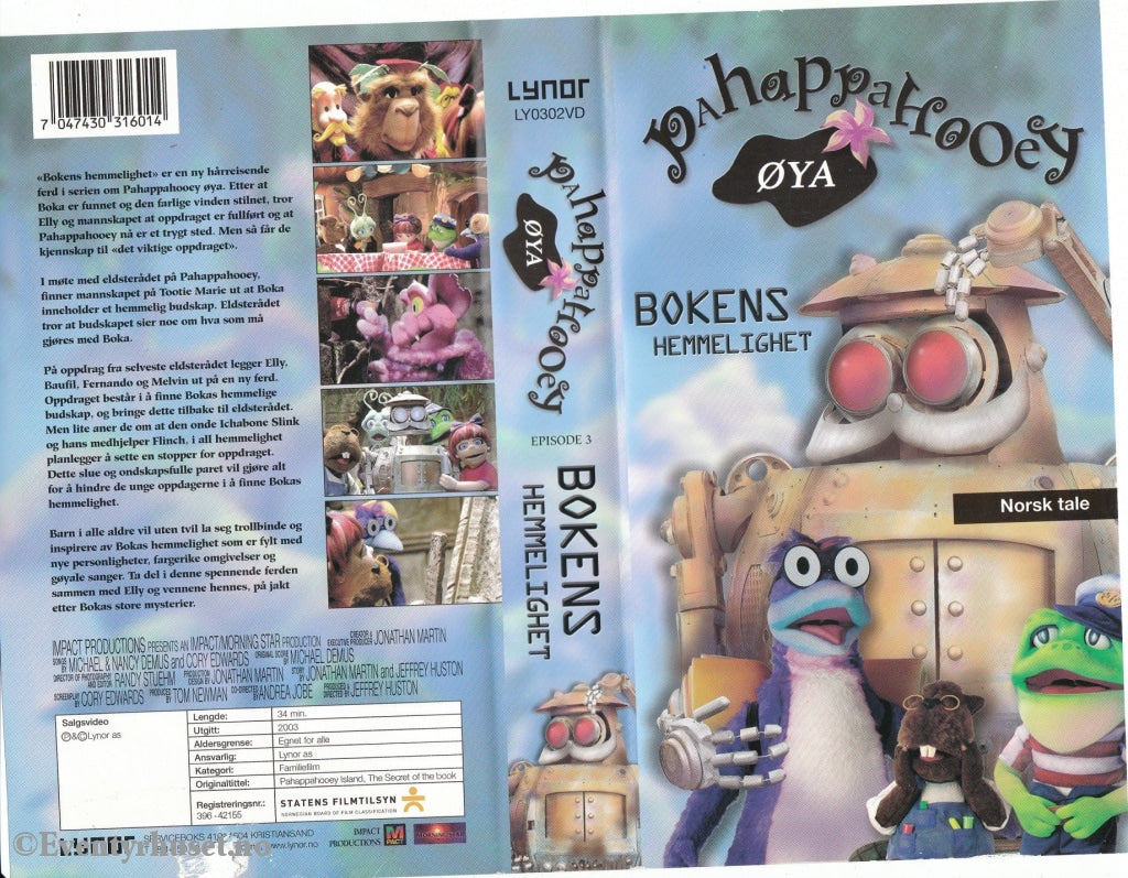 Download / Stream: Pahappahooey Øya - Bokens Hemmelighet. 2003. Vhs Norwegian Dubbing.