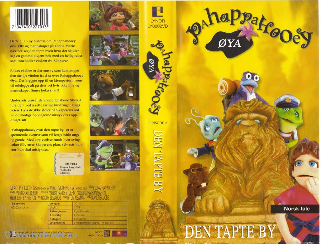 Download / Stream: Pahappahooey Øya - Den Tapte By. 2002. Vhs Norwegian Dubbing.