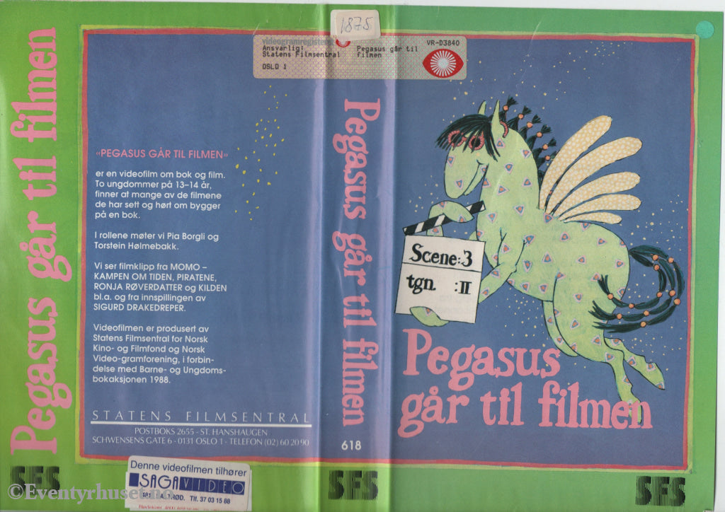 Download / Stream: Pegasus går til filmen. Klipp fra flere filmer. 1988. VHS Big Box. Norwegian dubbing/subtitles. VHS