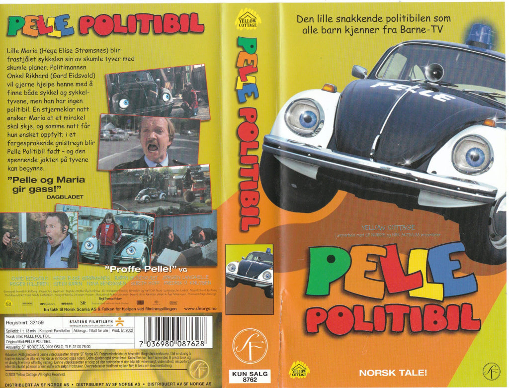 Download / Stream: Pelle Politibil. 2002. Vhs. Norwegian. Vhs