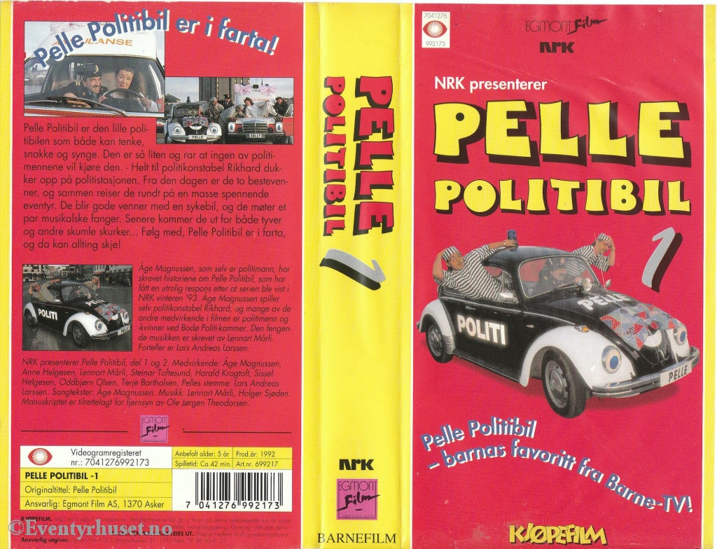 Download / Stream: Pelle Politibil. Vol. 1. 1992. Vhs Norwegian.