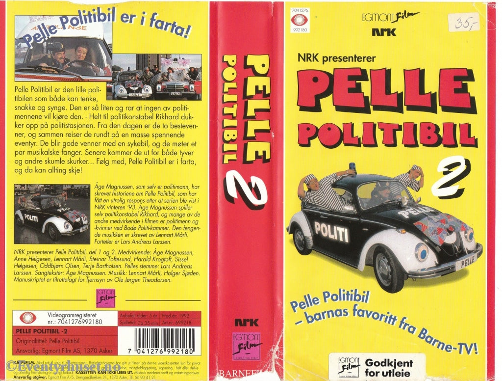 Download / Stream: Pelle Politibil. Vol. 2. 1992. Vhs. Norwegian. Vhs