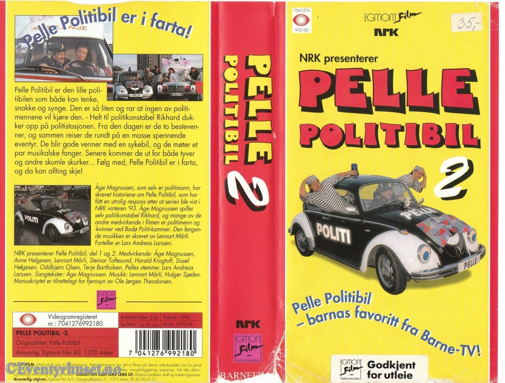 Download / Stream: Pelle Politibil. Vol. 2. 1992. Vhs. Norwegian. Vhs