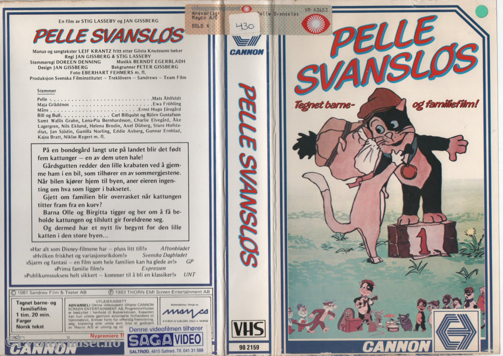 Download / Stream: Pelle Svansløs. 1981/83. VHS Big Box. Norwegian subtitles. VHS