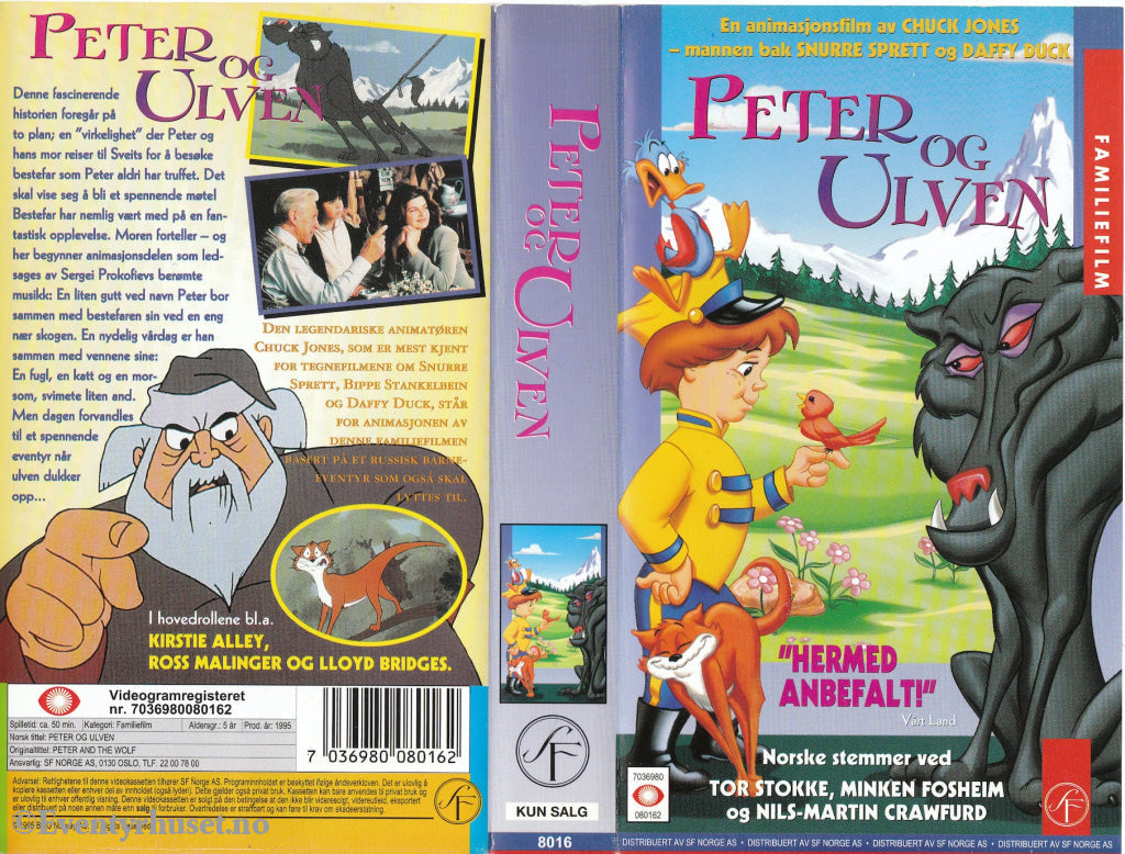 Download / Stream: Peter Og Ulven. 1995. Vhs. Norwegian Dubbing. Vhs