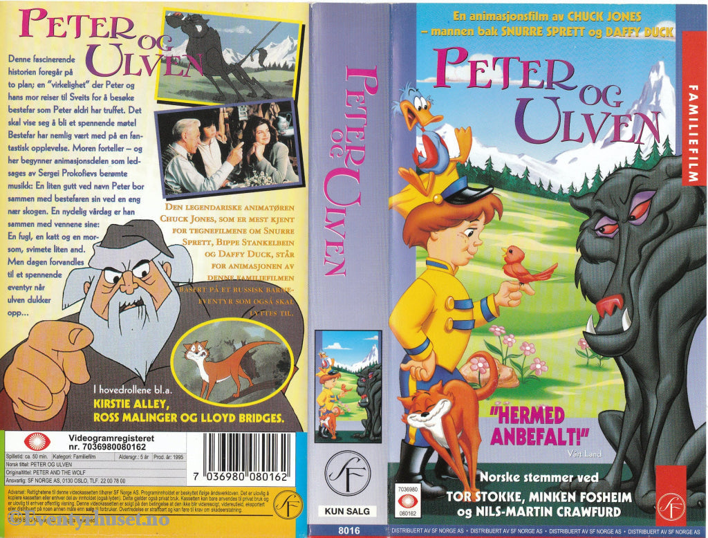 Download / Stream: Peter Og Ulven. 1995. Vhs. Norwegian Dubbing. Vhs
