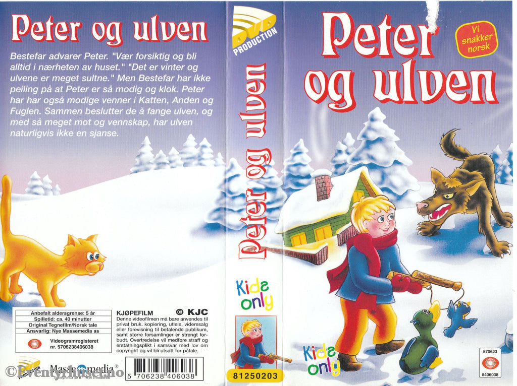 Download / Stream: Peter Og Ulven. Vhs. Norwegian Dubbing. Vhs