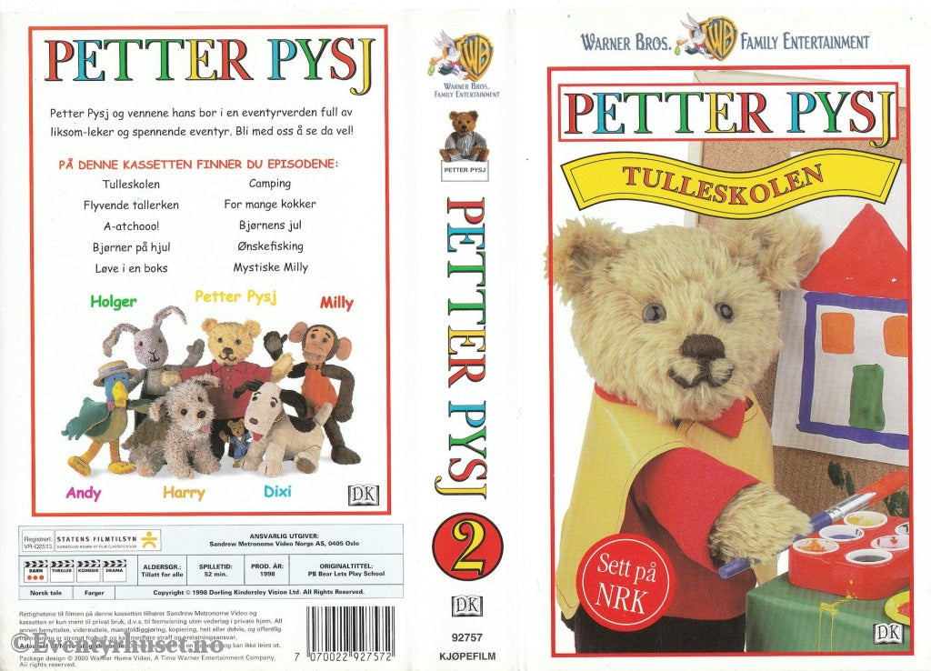 Download / Stream: Petter Pysj. Vol. 2. Tulleskolen (Nrk). 1998. Vhs. Norwegian Dubbing. Vhs