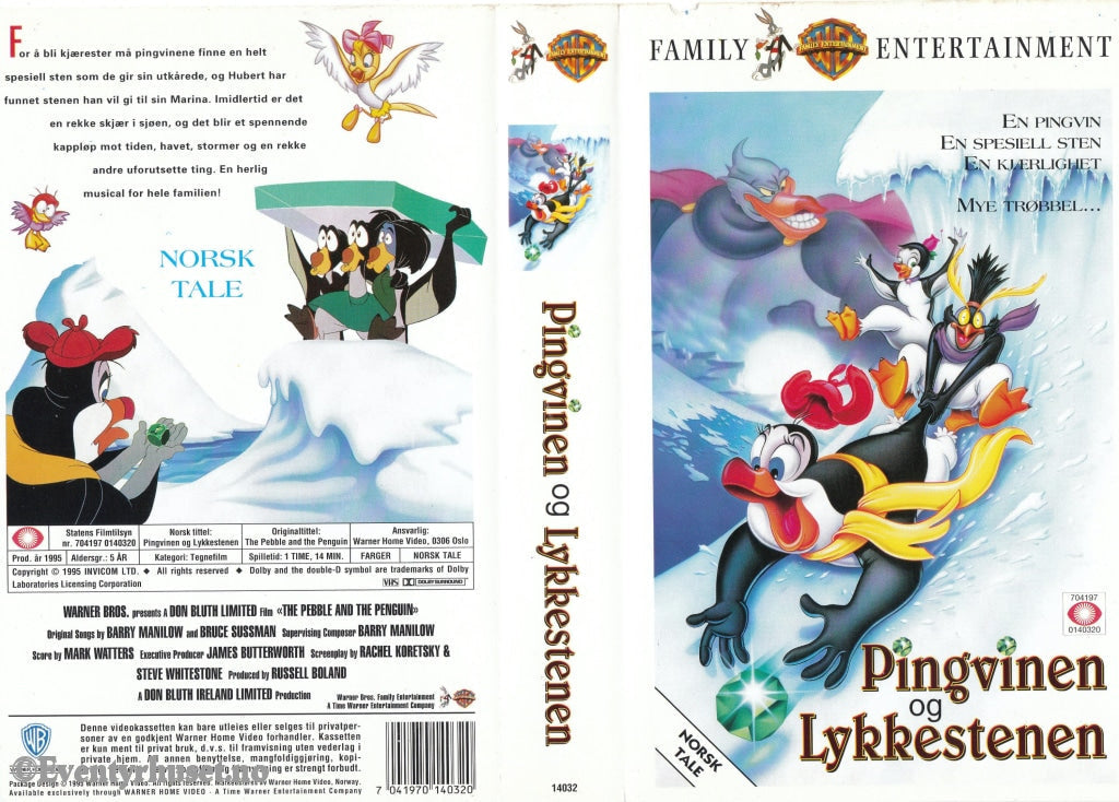 Download / Stream: Pingvinen Og Lykkestenen. 1995. Vhs Norwegian Dubbing.