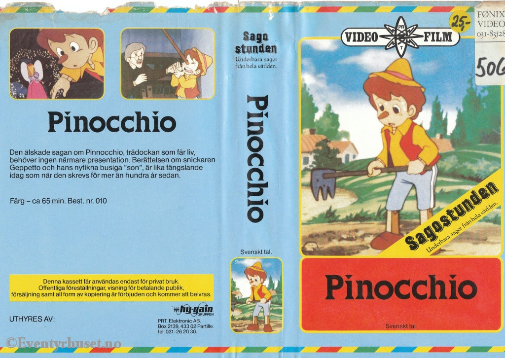 Download / Stream: Pinocchio. Vhs Big Box. Swedish Dubbing.