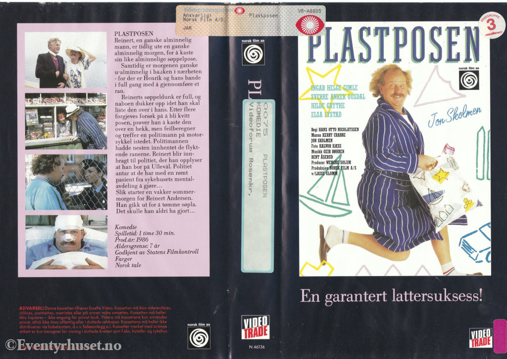 Download / Stream: Plastposen. 1986. Vhs Big Box. Norwegian.
