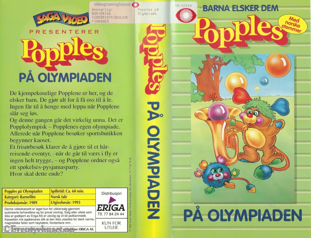 Download / Stream: Popples På Olympiaden. Vhs Norwegian Dubbing.